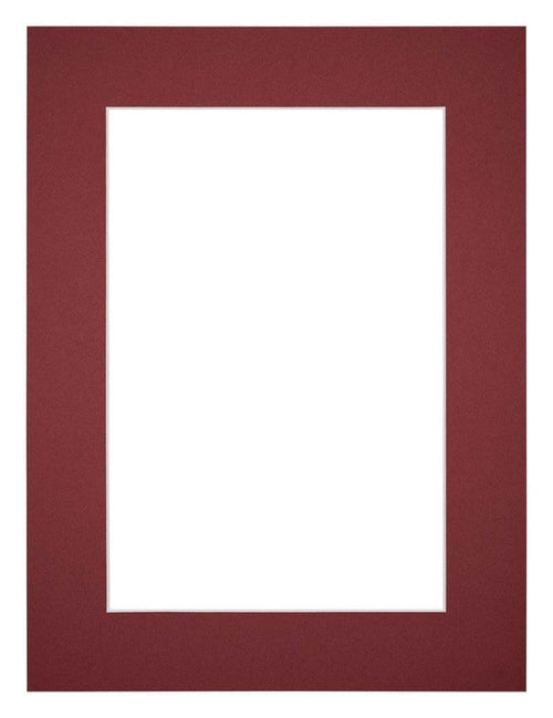 Passepartout 30x40cm Karton Weinrot Rand 5cm Gerade - Vorne | Yourdecoration.de