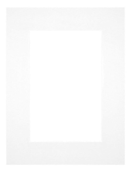 Passepartout 45x60cm Karton Weiss Rand 6cm Gerade - Vorne | Yourdecoration.de