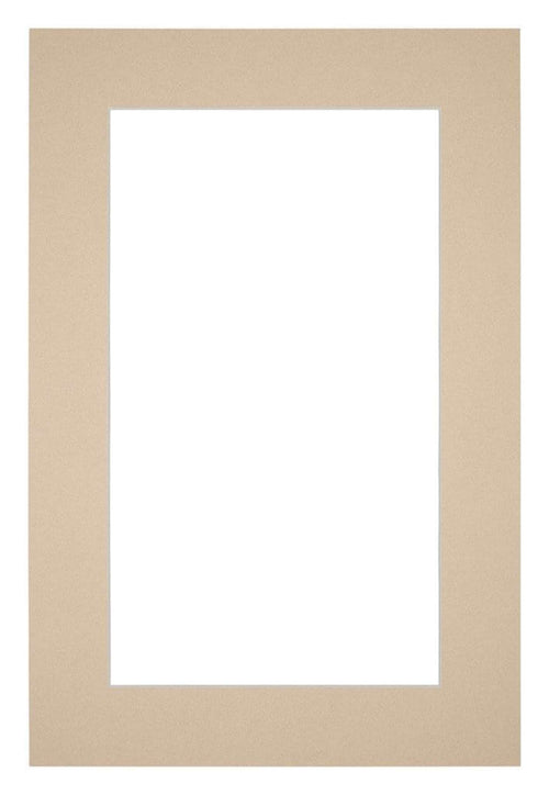 Passepartout 30x45cm Karton Beige Rand 5cm Gerade - Vorne | Yourdecoration.de