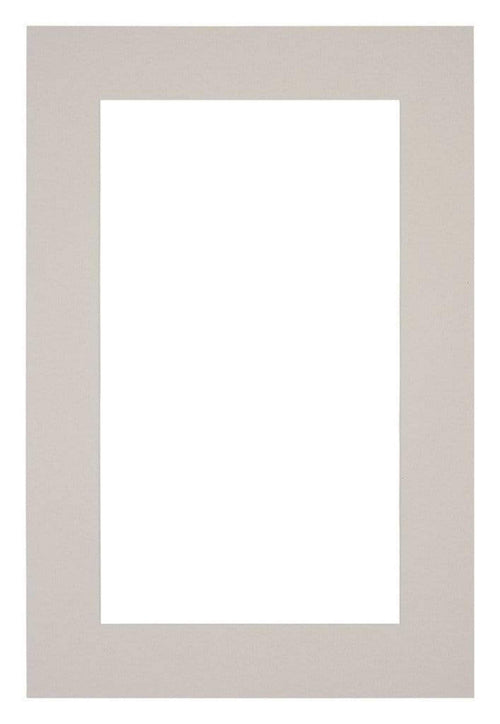 Passepartout 40x60cm Karton Grau Granit Rand 5cm Gerade - Vorne | Yourdecoration.de