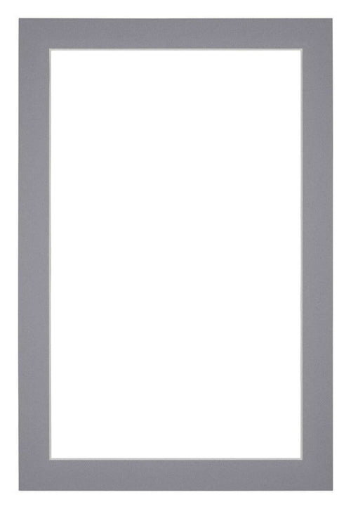 Passepartout 61x91,5cm Karton Grau Rand 3cm Gerade - Vorne | Yourdecoration.de