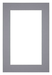 Passepartout 60x90cm Karton Grau Rand 5cm Gerade - Vorne | Yourdecoration.de