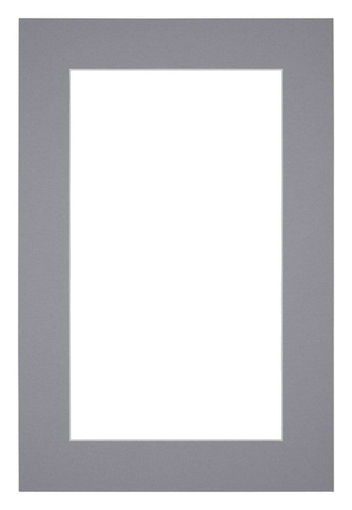 Passepartout 60x90cm Karton Grau Rand 5cm Gerade - Vorne | Yourdecoration.de