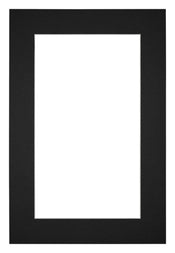 Passepartout 20x30cm Karton Schwarz Rand 5cm Gerade - Vorne | Yourdecoration.de