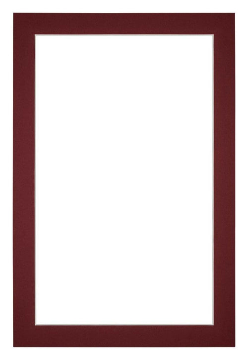 Passepartout 60x90cm Karton Weinrot Rand 3cm Gerade - Vorne | Yourdecoration.de