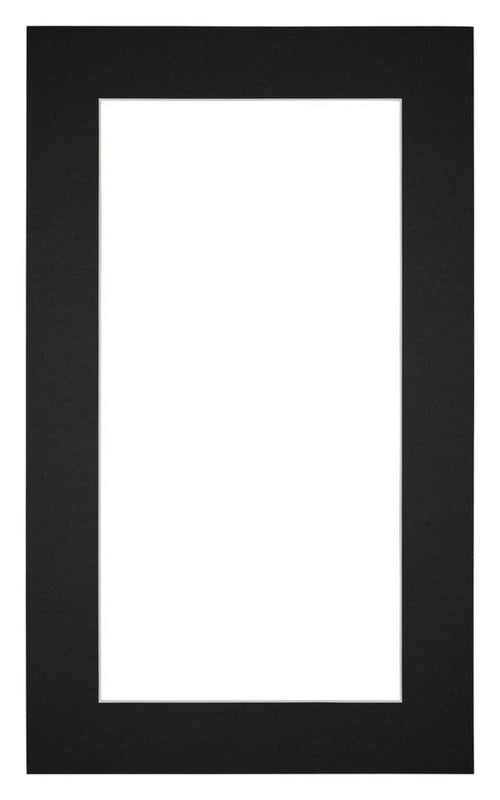 Passepartout 30x50cm Karton Schwarz Rand 5cm Gerade - Vorne | Yourdecoration.de