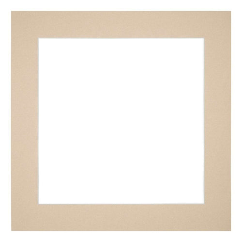 Passepartout 40x40cm Karton Beige Rand 5cm Gerade - Vorne | Yourdecoration.de