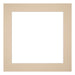 Passepartout 40x40cm Karton Beige Rand 5cm Gerade - Vorne | Yourdecoration.de