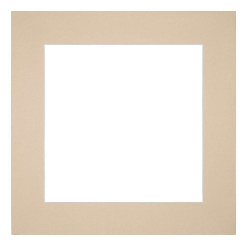 Passepartout 40x40cm Karton Beige Rand 6cm Gerade - Vorne | Yourdecoration.de