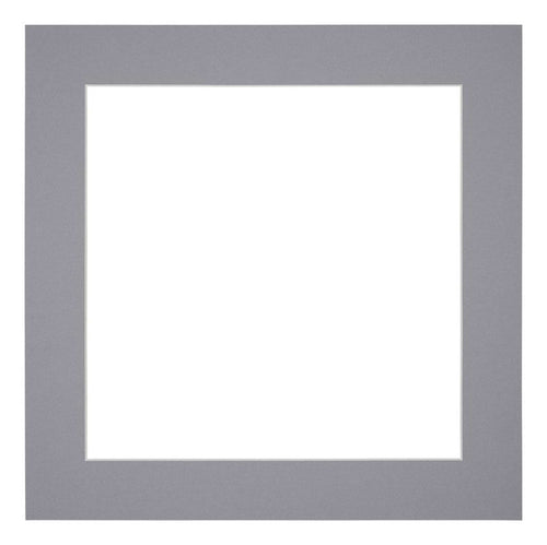 Passepartout 50x50cm Karton Grau Rand 5cm Gerade - Vorne | Yourdecoration.de