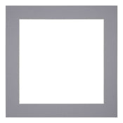 Passepartout 60x60cm Karton Grau Rand 5cm Gerade - Vorne | Yourdecoration.de