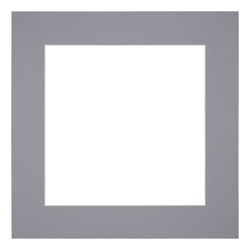 Passepartout 25x25cm Karton Grau Rand 6cm Gerade - Vorne | Yourdecoration.de