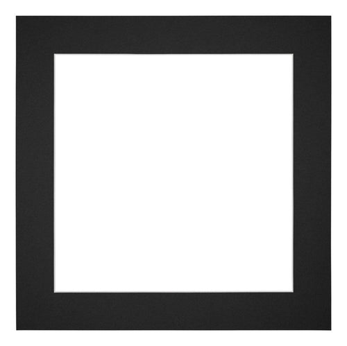 Passepartout 50x50cm Karton Schwarz Rand 5cm Gerade - Vorne | Yourdecoration.de