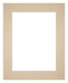 Passepartout 24x30cm Karton Beige Rand 6cm Gerade - Vorne | Yourdecoration.de