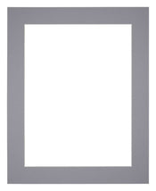 Passepartout 50x65cm Karton Grau Rand 5cm Gerade - Vorne | Yourdecoration.de