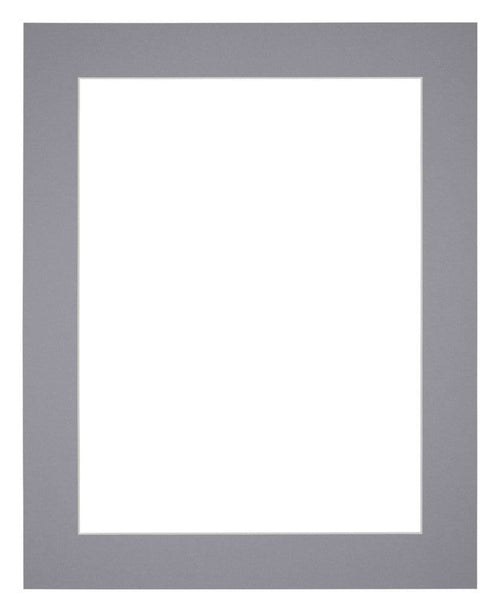 Passepartout 50x65cm Karton Grau Rand 5cm Gerade - Vorne | Yourdecoration.de