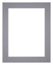 Passepartout 50x65cm Karton Grau Rand 5cm Gerade - Vorne | Yourdecoration.de