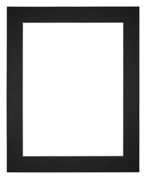 Passepartout 40x50cm Karton Schwarz Rand 5cm Gerade - Vorne | Yourdecoration.de