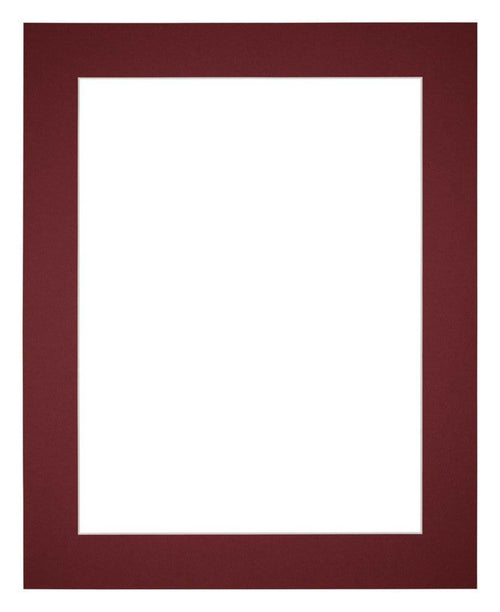 Passepartout 40x55cm Karton Weinrot Rand 5cm Gerade - Vorne | Yourdecoration.de