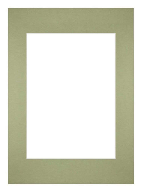 Passepartout 42x59,4cm A2/A3 Karton MintgrÃ¼n  Rand Gerade - Vorne | Yourdecoration.de