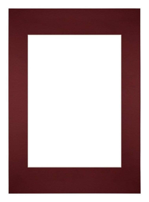 Passepartout 42x59,4cm A2/A3 Karton Weinrot Rand Gerade - Vorne | Yourdecoration.de