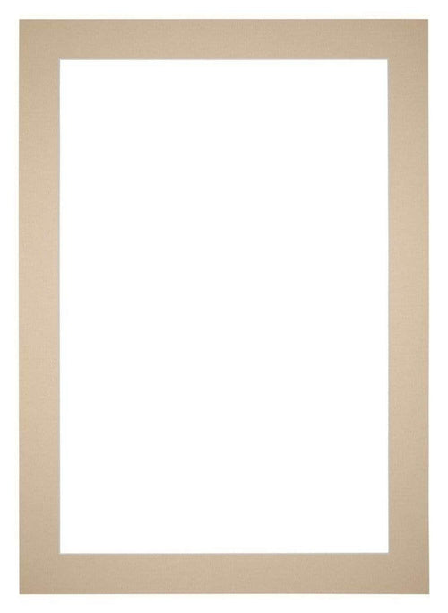 Passepartout 20x28cm Karton Beige Rand 5cm Gerade - Vorne | Yourdecoration.de