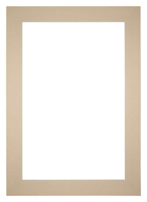 Passepartout 21x29,7cm A4 Karton Beige Rand 6cm Gerade - Vorne | Yourdecoration.de