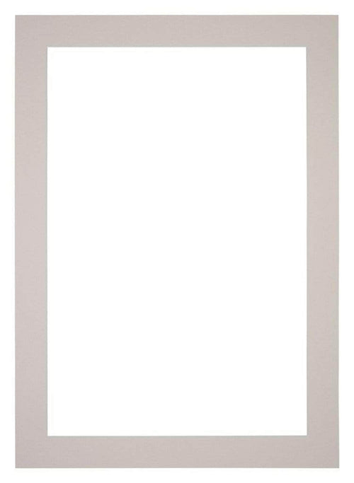 Passepartout 42x60cm Karton Grau Granit Rand 5cm Gerade - Vorne | Yourdecoration.de