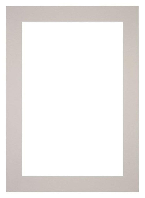 Passepartout 25x35cm Karton Grau Granit Rand 6cm Gerade - Vorne | Yourdecoration.de