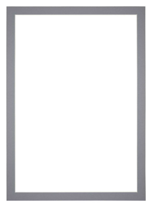 Passepartout 70x100cm Karton Grau Rand 3cm Gerade - Vorne | Yourdecoration.de