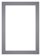 Passepartout 60x84cm Karton Grau Rand 5cm Gerade - Vorne | Yourdecoration.de