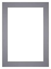 Passepartout 35x50cm Karton Grau Rand 6cm Gerade - Vorne | Yourdecoration.de