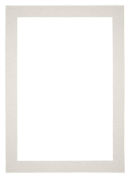 Passepartout 35x50cm Karton Hellgrau Rand 5cm Gerade - Vorne | Yourdecoration.de