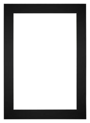 Passepartout 35x50cm Karton Schwarz Rand 6cm Gerade - Vorne | Yourdecoration.de