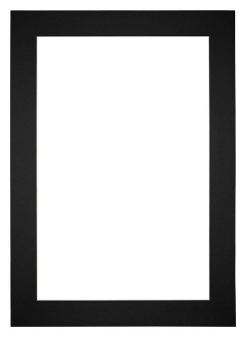 Passepartout 25x35cm Karton Schwarz Rand 6cm Gerade - Vorne | Yourdecoration.de