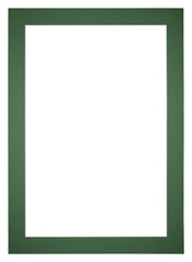 Passepartout 50x70cm Karton WaldgrÃ¼n Rand 5cm Gerade - Vorne | Yourdecoration.de