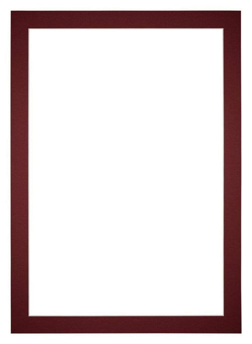 Passepartout 70x100cm Karton Weinrot Rand 4cm Gerade - Vorne | Yourdecoration.de