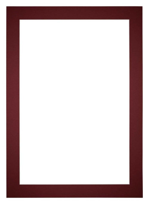 Passepartout 70x100cm Karton Weinrot Rand 5cm Gerade - Vorne | Yourdecoration.de