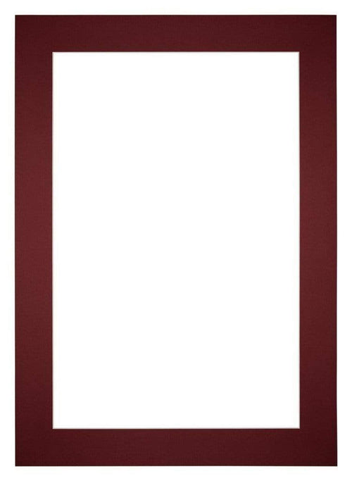 Passepartout 21x29,7cm A4 Karton Weinrot Rand 6cm Gerade - Vorne | Yourdecoration.de