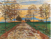 Ferdinand Hodler - Herbstabend 1892 Kunstdruck 60x48cm | Yourdecoration.de