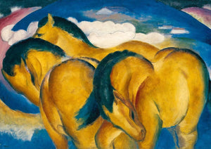 Franz Marc - Die kleinen gelben Pferde Kunstdruck 29.7x21cm | Yourdecoration.de