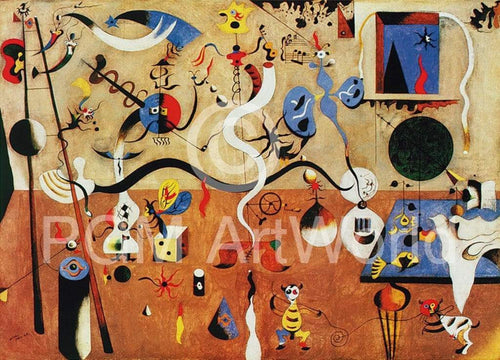 Joan Miro - Il carnevale d'Arlecchino Kunstdruck 80x60cm | Yourdecoration.de