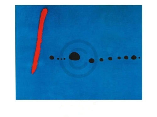 pgm jm 276 joan miro blue ii 4 3 61 kunstdruck 80x60cm | Yourdecoration.de