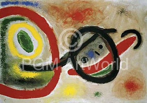 Joan Miro - Femme III Kunstdruck 80x60cm | Yourdecoration.de