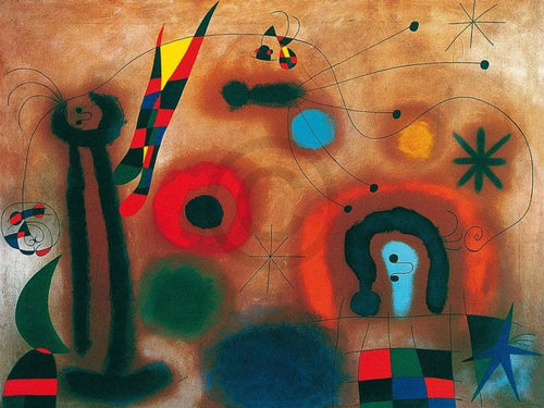 Joan Miro - Libelle mit roten FlÃ¼geln Kunstdruck 80x60cm | Yourdecoration.de