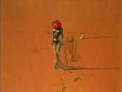 Salvador Dali - Female with Head of Flowers Kunstdruck 80x60cm | Yourdecoration.de