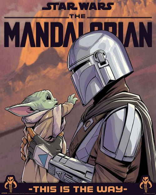 Pyramid Star Wars The Mandalorian Hello Little One Poster 40X50cm | Yourdecoration.de