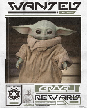 pyramid mpp50817 star wars the mandalorian grogu wanted poster 40x50cm | Yourdecoration.de