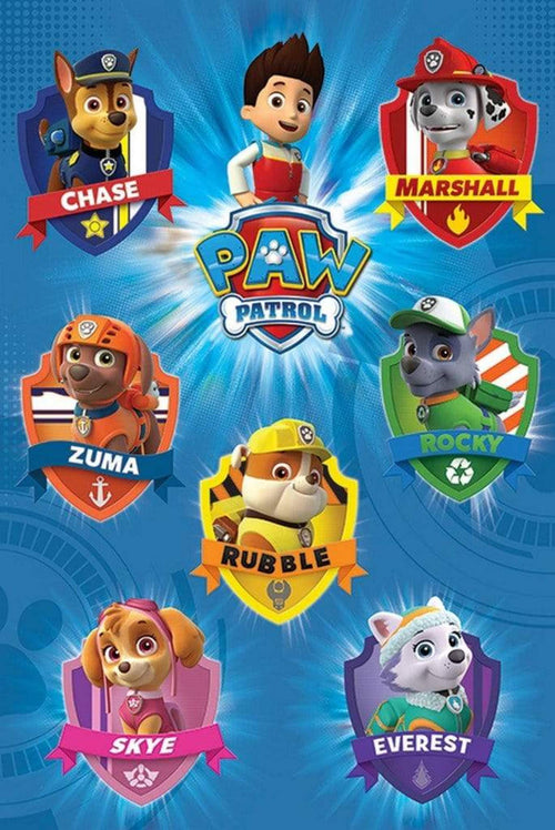 Pyramid Paw Patrol Crests Poster 61x91,5cm | Yourdecoration.de