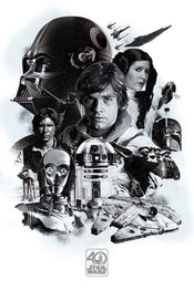 Pyramid Star Wars 40th Anniversary Montage Poster 61x91,5cm | Yourdecoration.de